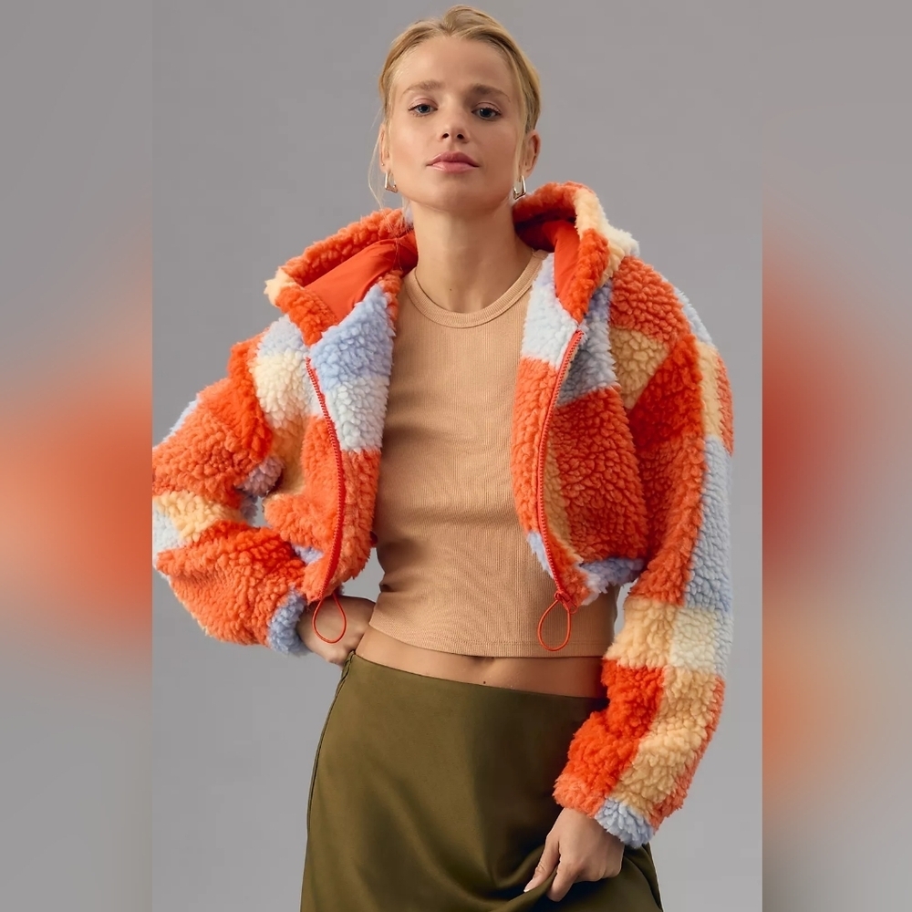 Daily Practice by Anthropologie Faux Shearling Crop Zip-Up Jacket - Picture 12 of 12